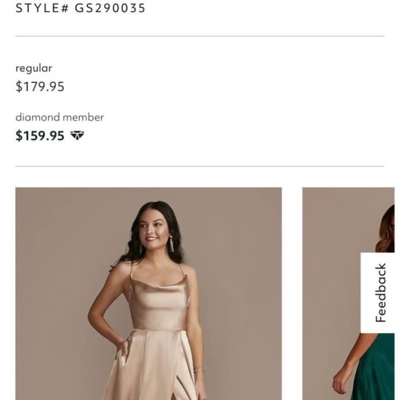 Galina Signature Collection Bridesmaid Dress-size 6 in the color sand - Picture 2 of 4